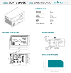 Холодильный агрегат UDNT2192GK w/fan speed control
